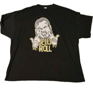 Jelly Roll Double Middle Finger Men's Sz 6XL Black T-Shirt